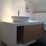 Badwaschtisch Eiche/Weiß