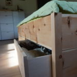 Zirbe, Zirbenholz, Bett, Schublade